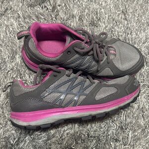 The North Face Women's Gray and Pink Athletic Shoes